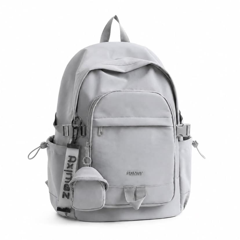 15.6 Inch Laptop Backpack for Men & Women, Water-Resistant School & College Bag with Mini Pouch, Multi-Compartment Travel Backpack, Lightweight Casual Office Bookbag with Side Bottle Pockets
