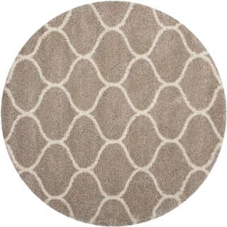 GALLERY HOME Silky Smooth Anti-Skid Shaggy Round Carpet with 2 inch Thickness (3 x 3 Round, Gold M4) view 2