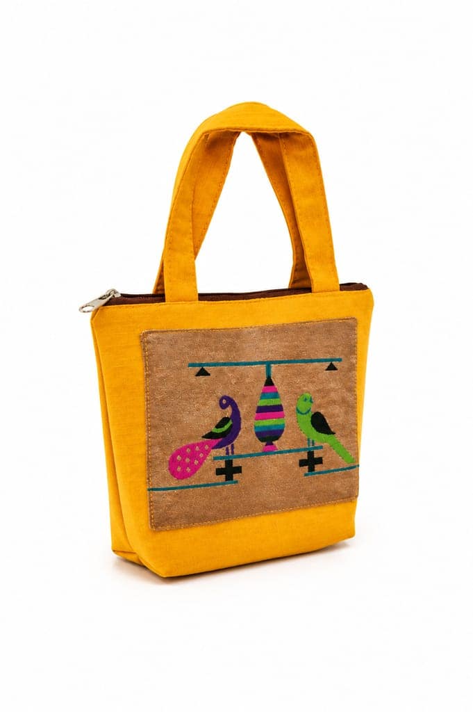 PAITHANI SIMPLE HANDLE PURSE