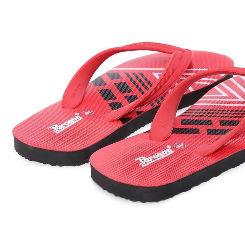 Paragon Men's Red Flip Flops view 7