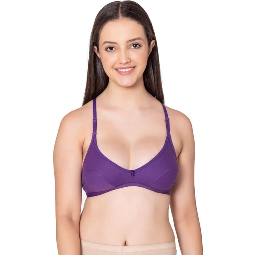 Bodycare polycotton wirefree convertible straps comfortable non padded bra-1531B
