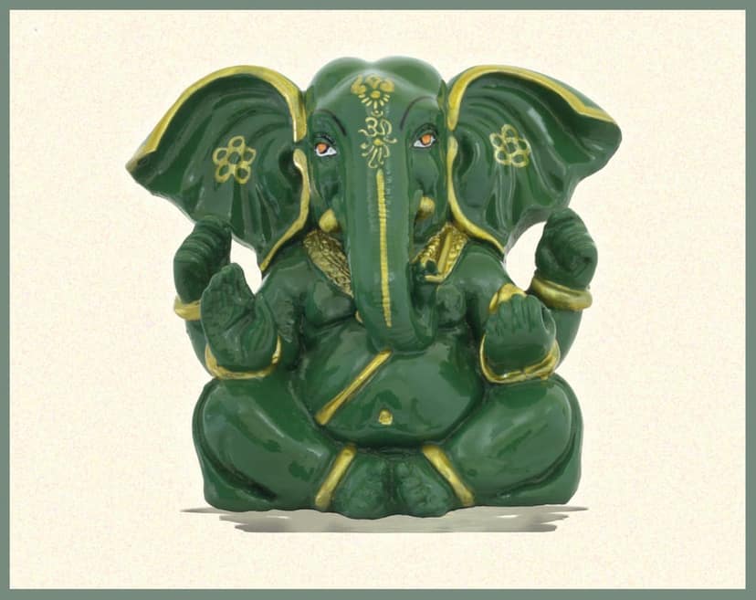 COPPERHOARD Resin Ganesh Idol,Vinayaka Statue,Ganpati Murti,Ganesha Idol for Home Decor,Ganesh ji Statue for Home & Office Temple,Ganesh Chaturthi Puja Room