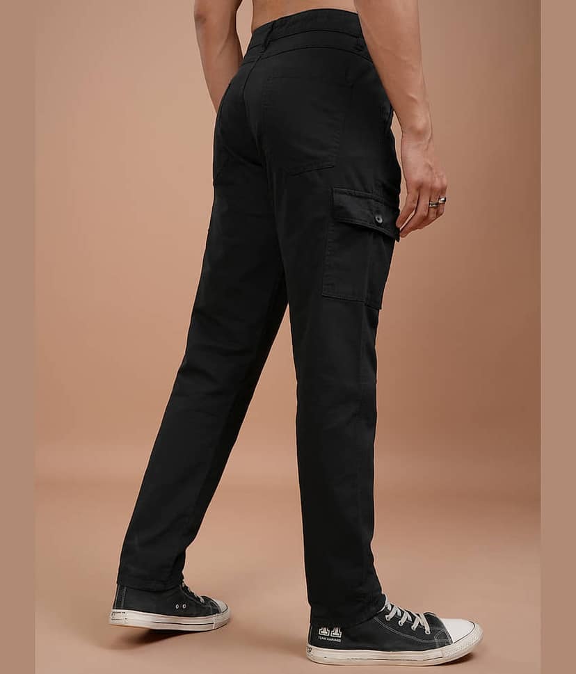 Highlander Tapered Men's Cargos - Black ( Pack of 1 ) view 3
