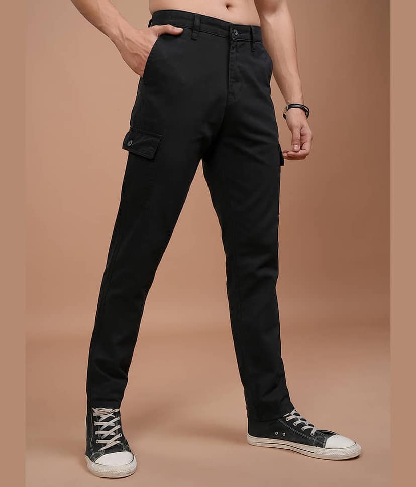 Highlander Tapered Men's Cargos - Black ( Pack of 1 ) view 6