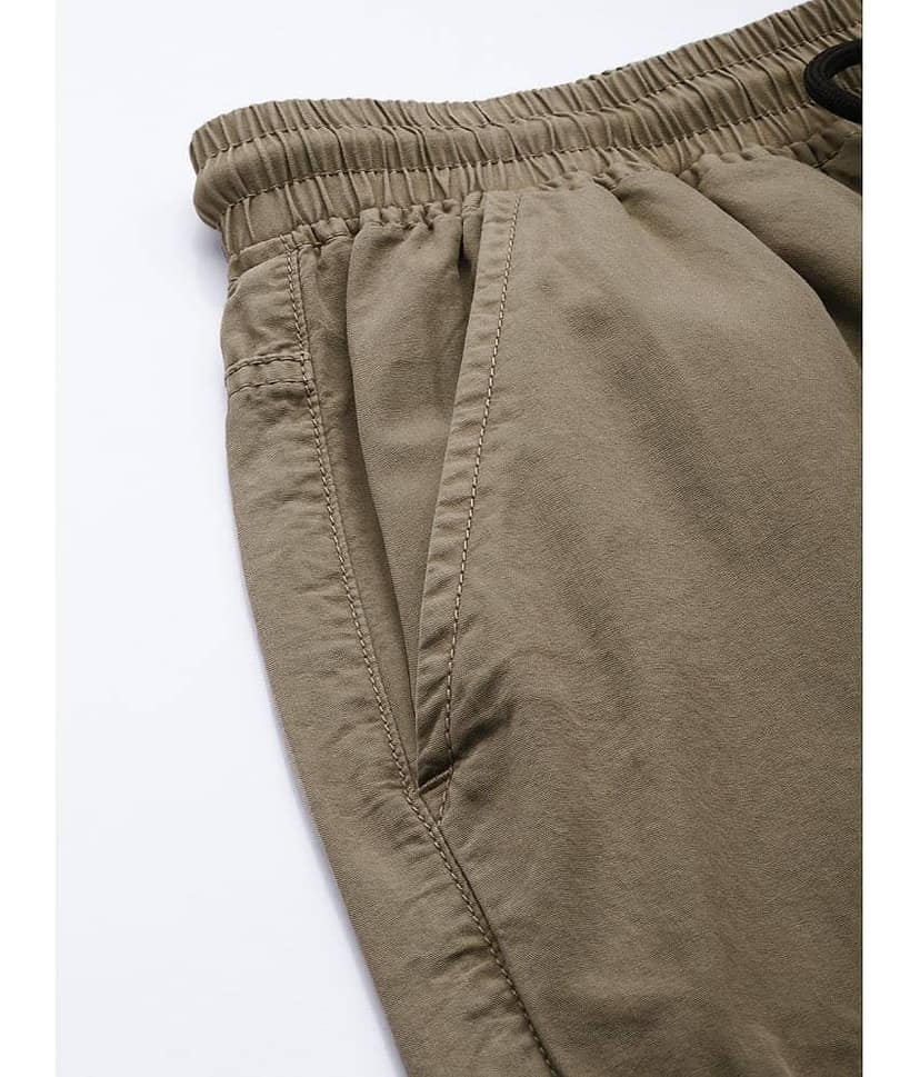 Bene Kleed Unisex Parachute Fit Cotton Cargos Trousers view 6