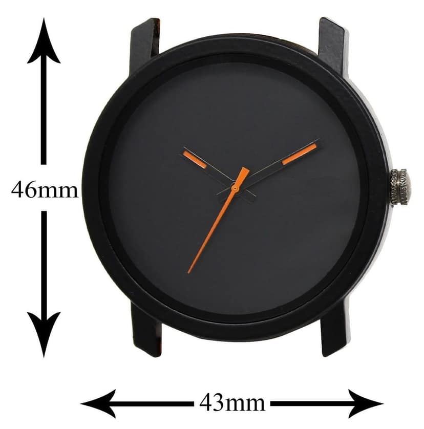 Black Plain Analog Watch for Men LR20 view 4