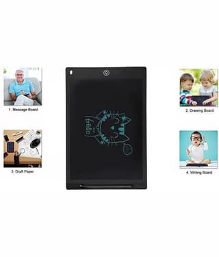 LCD Writing Tablet Drawing Board Erasable Slate Pad Electronic Blackboard for School Office Home Paperless Stationery