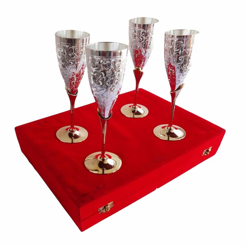 Brass Goblet 4 Pcs Napiri (BMAS082) view 4