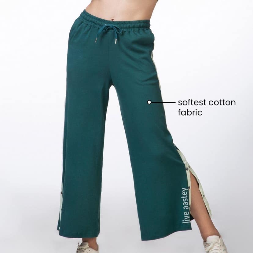 Am-To-Pm Wide Leg Pants - Forest Green view 2