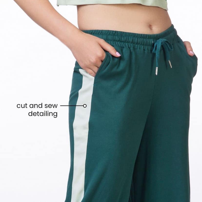 Am-To-Pm Wide Leg Pants - Forest Green view 3