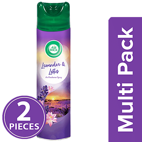 Airwick Air Freshener Spray, Lavender & Lotus and Rose & Saffron, 245 ml (Pack of 2)