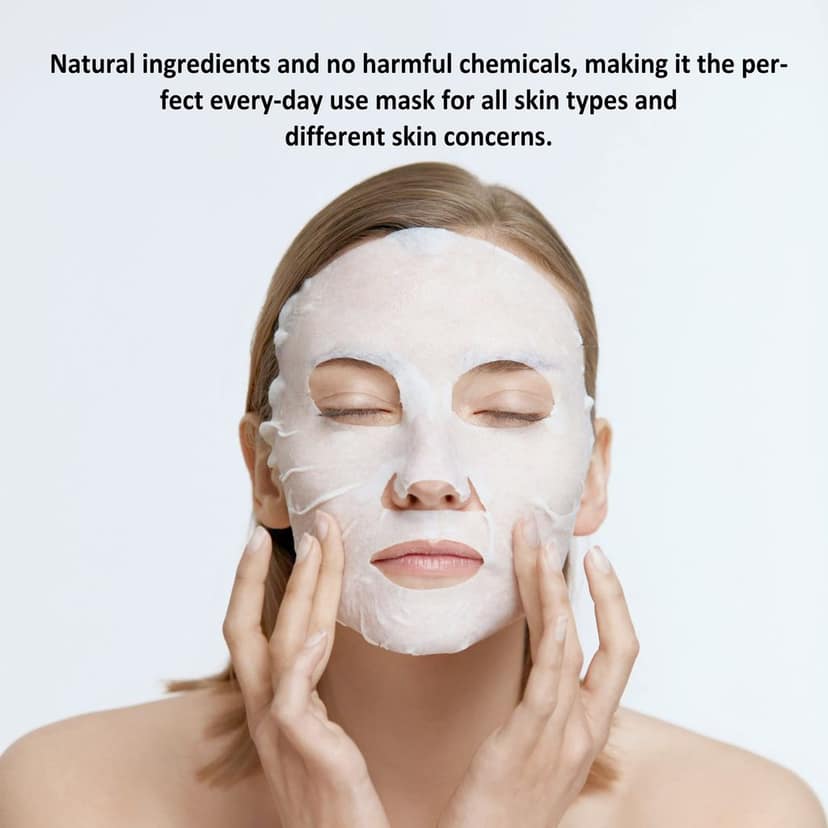 Sheet mask for glowing skin - Glow Facial Sheet Mask for Skin Brightening and Lightening Suitable All Skin Type Pack of 03 (20g Each) view 4