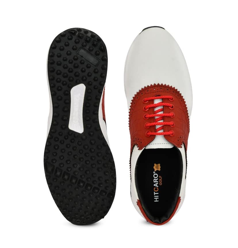 HITCARO Men Proffessional Leather Golf Shoes | Lace-Up | Phylon Sole |Waterproof | Comfortable | Breathable | Sports Shoes view 3