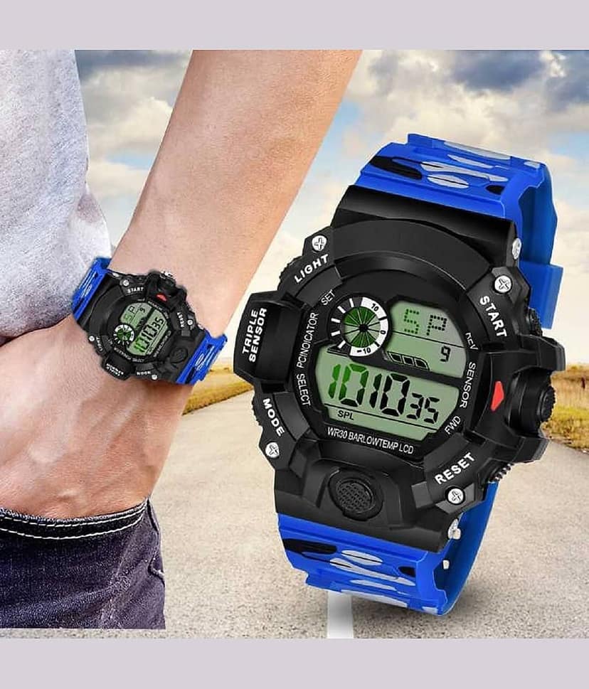 Trex Blue Silicon Digital Men's Watch