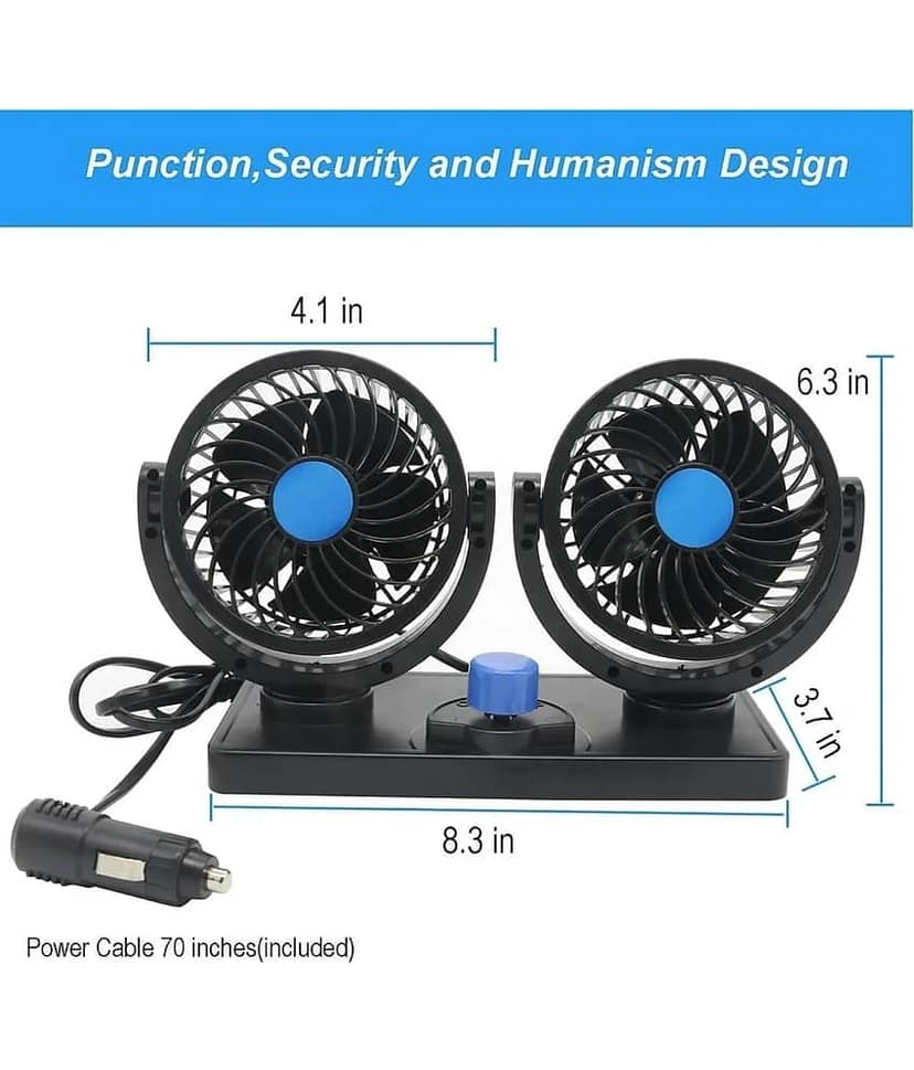 DAJUBHAI Dashboard Fan Black view 2