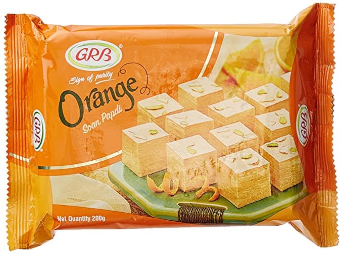 GRB Orange Soan Papdi, 200 gm
