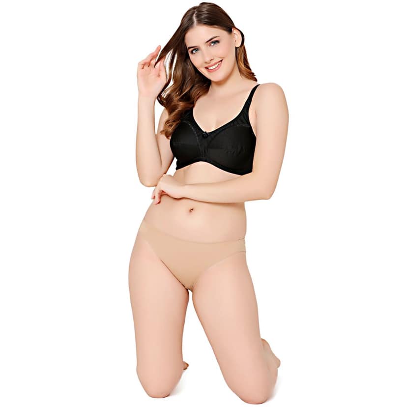 Bodycare polycotton wirefree adjustable straps designer non padded bra-1585BB view 5