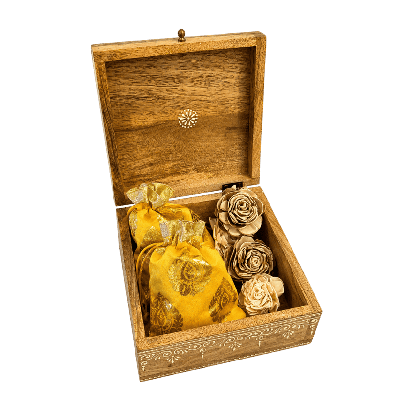 Handcrafted Mango Wood Keepsake Box view 2