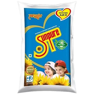 Sunpure Refined Sunflower Oil, 1 L Pouch - 1000 mL - One pouch