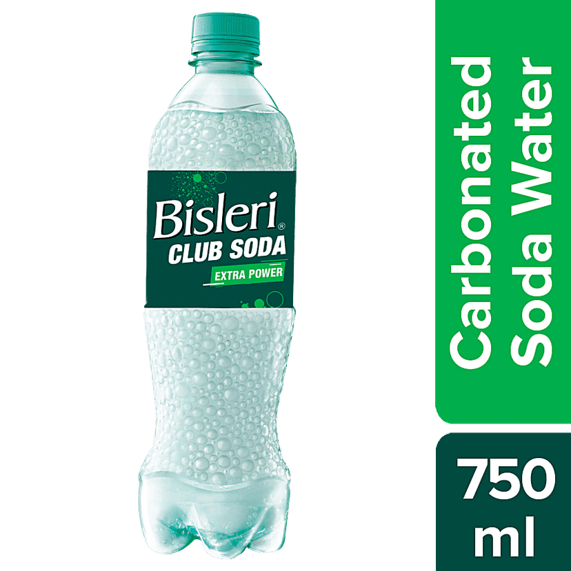 Bisleri Club Soda - Extra Power, Refreshing Drink, 750 ml Bottle