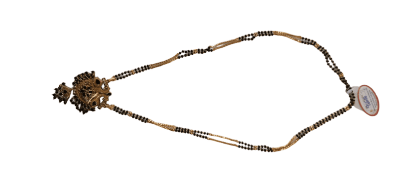 Gold Plated Traditional Indian Mangalsutra Necklace for Women view 2