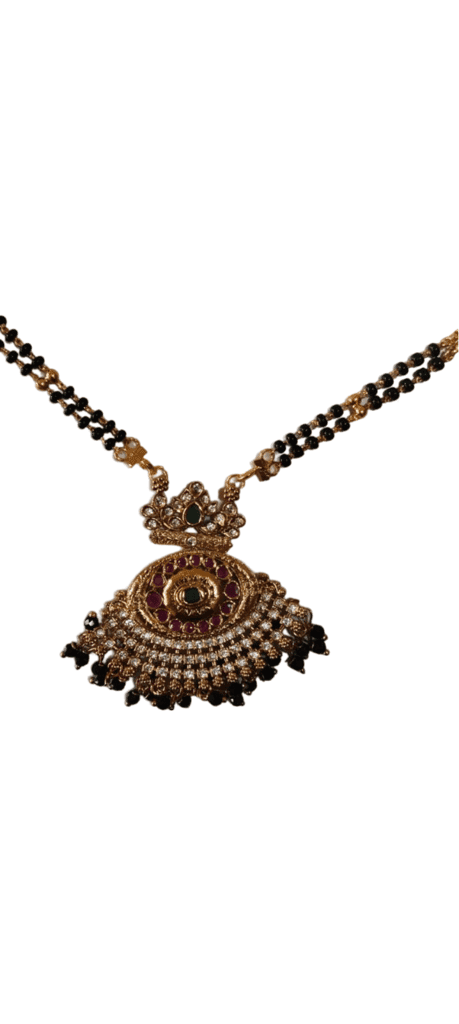 Gold Plated Traditional Indian Mangalsutra Necklace for Women view 3