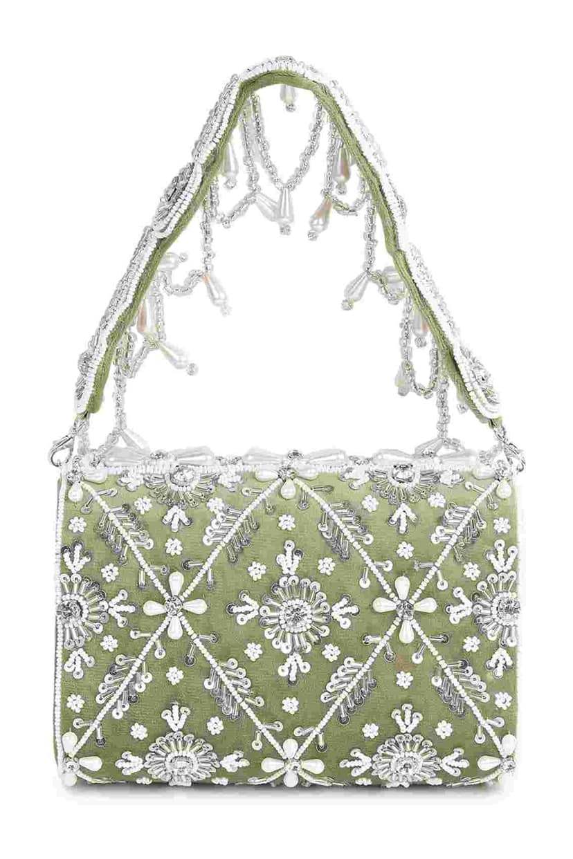 Green Premium Suede Flap Bag view 2