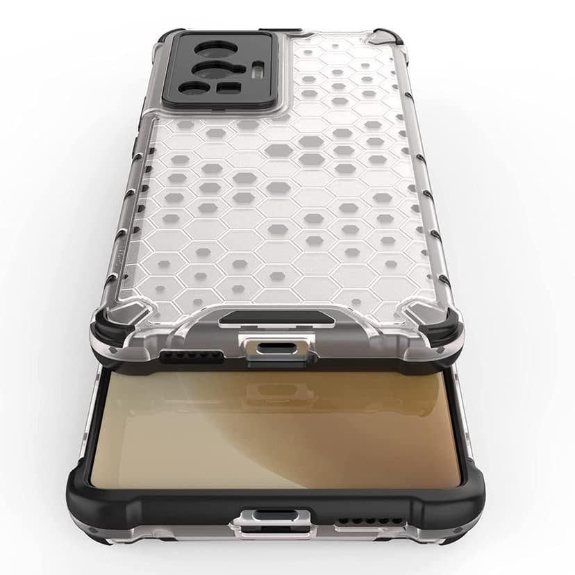 Faircost Hybrid Shockproof Back Cover for Vivo X70 Pro Hard Outside Soft Inside- (Polycabonate::Transparent) view 3