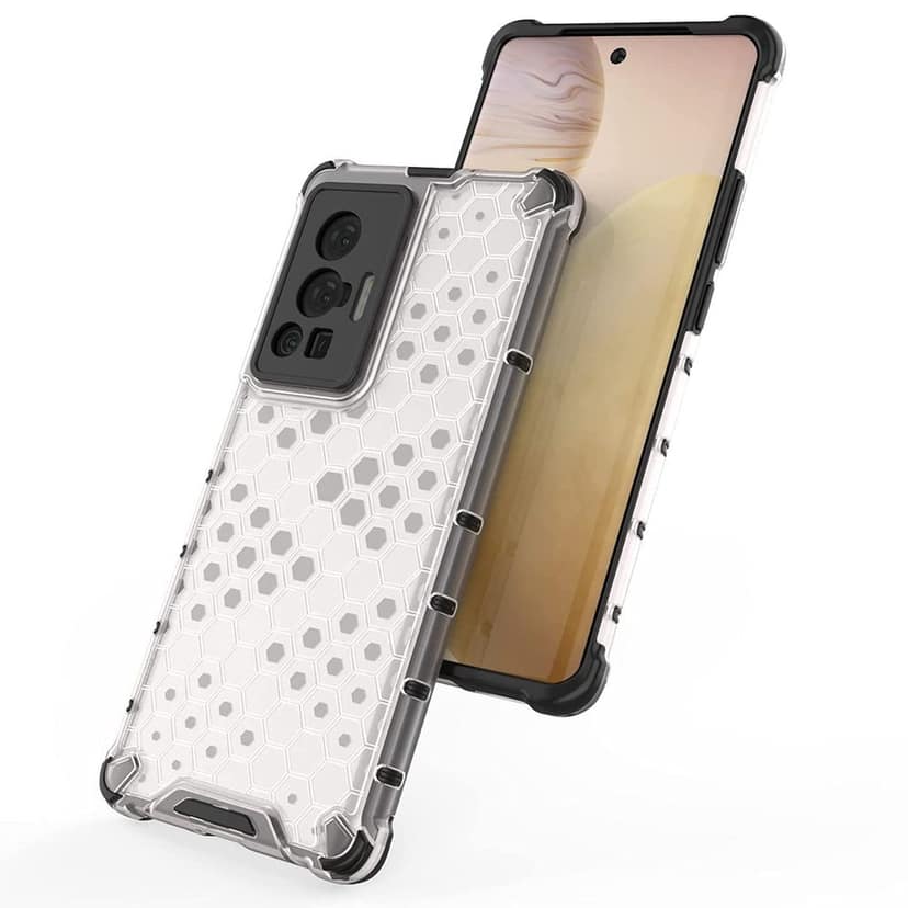 Faircost Hybrid Shockproof Back Cover for Vivo X70 Pro Hard Outside Soft Inside- (Polycabonate::Transparent) view 4