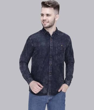 Kuons Avenue - Grey Denim Slim Fit Men's Casual Shirt ( Pack of 1 )