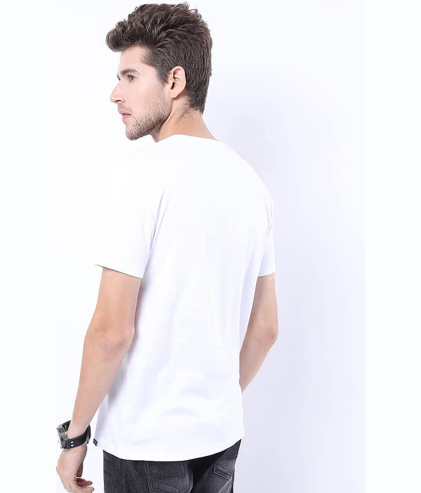 Ketch Pack of 1 100% Cotton Slim Fit Men's T-Shirt ( White ) view 4