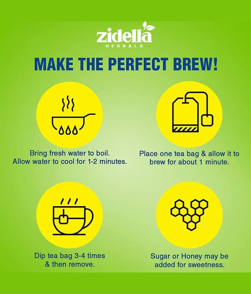 Zidella 30 no.s Chamomile Herbal Green Tea ( Bags ) view 6
