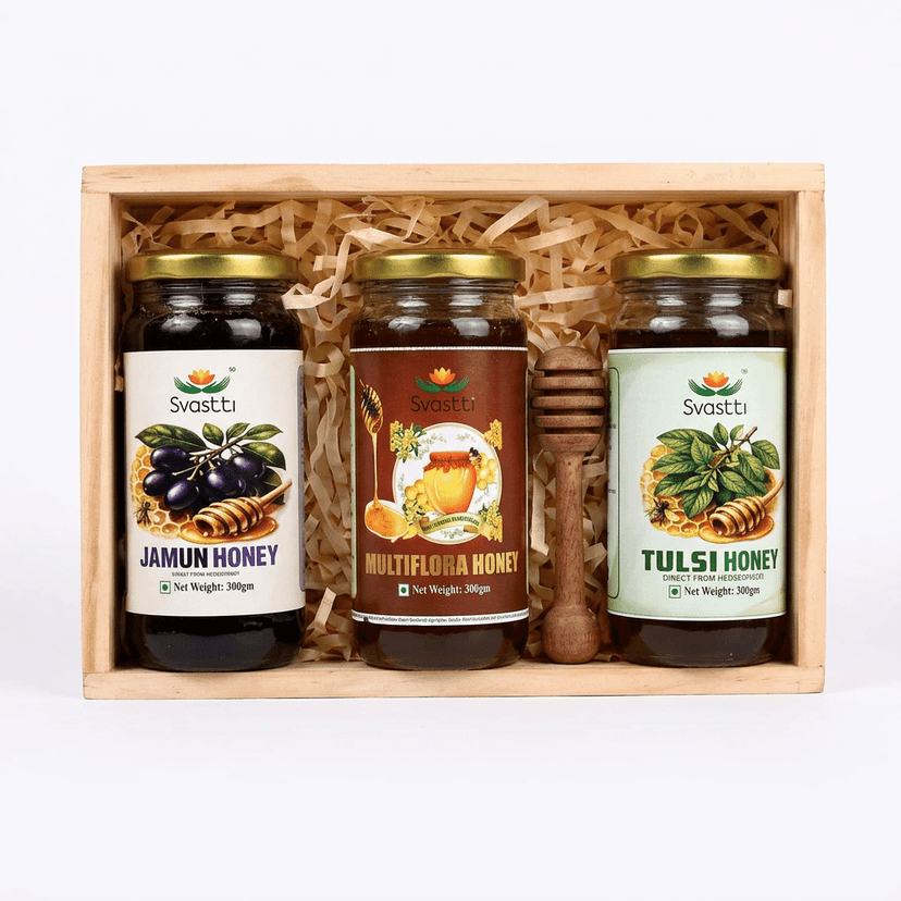 Svastti Assorted Honey Gift Box (3 x 300gm Jars) view 2