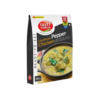 Tasty Nibbles Ready To Eat Chettinad Pepper Chicken 200g|No Added Preservatives Using Retort Technology