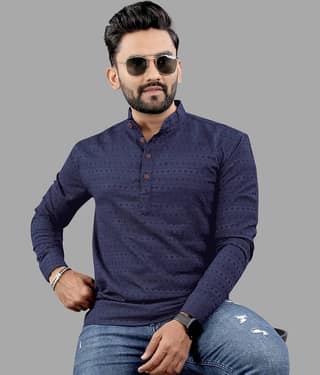 Nofilter Black Cotton Blend Men's Shirt Style Kurta ( Pack of 1 )