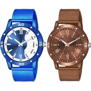 HRV Men's Round Dial Multi Strap Analog Watch
