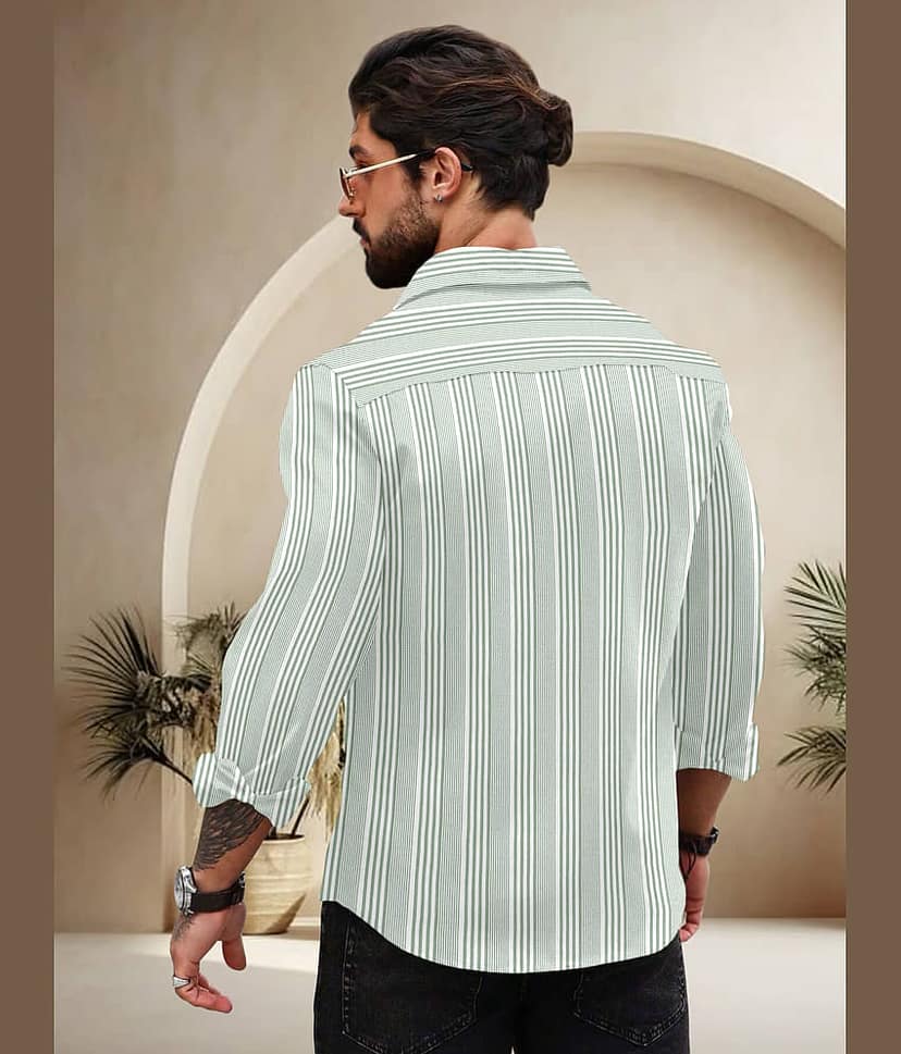 Nofilter Cotton Blend Regular Fit Striped Full Sleeves Men's Casual Shirt - Purple ( Pack of 1 ) view 2