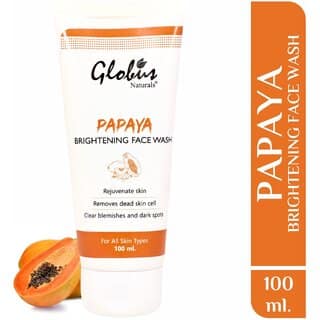 GLOBUS NATURALS Papaya Brightening Face Wash 100ml 100ml view 2
