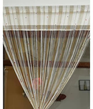 Homefab India Solid Semi-Transparent Rod Pocket Door Curtain 7ft (Pack of 1) - Maroon