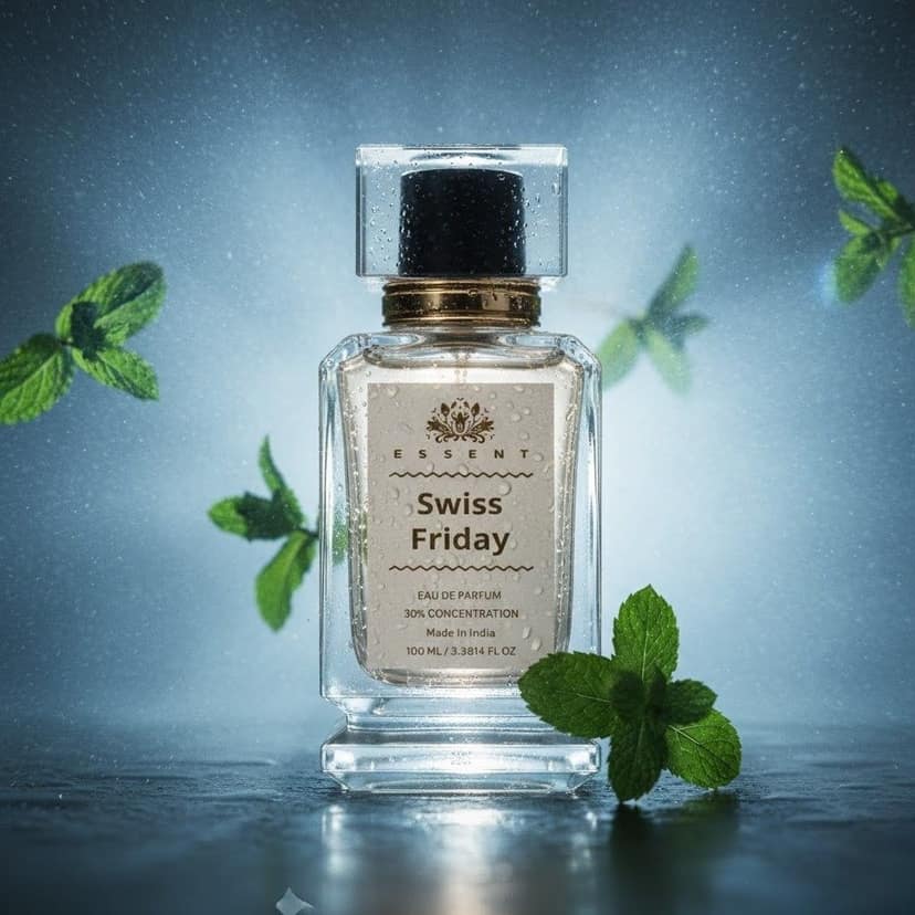Essent Perfumes Swiss Friday Eau de Parfum (EDP) – Fresh Green Aquatic Long Lasting Perfume – Unisex Fragrance view 3