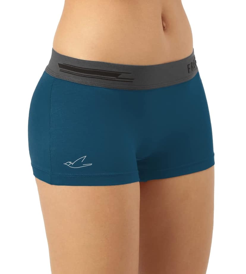 Freecultr Women's Underwear Antibacterial Micromodal Airsoft | Boy Short - Non-Itch, No Chafing, Sweat-Proof Comfort Pack of 1-Midnight Blue view 7