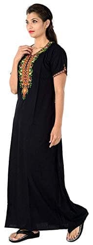 VALENCIA SLEEPWEAR Cotton LizzyBizzy Embroidery Nighty Nightwear Maxi Nightgown Plain view 4