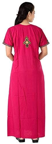 VALENCIA SLEEPWEAR Cotton LizzyBizzy Embroidery Nighty Nightwear Maxi Nightgown Plain view 9