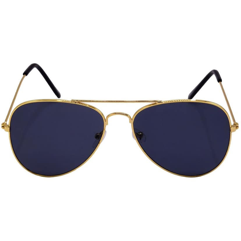 Hrinkar Grey, Clear Pilot Sunglasses Styles Golden Frame Glasses for Men & Women - HRS553-GLD-BK view 2