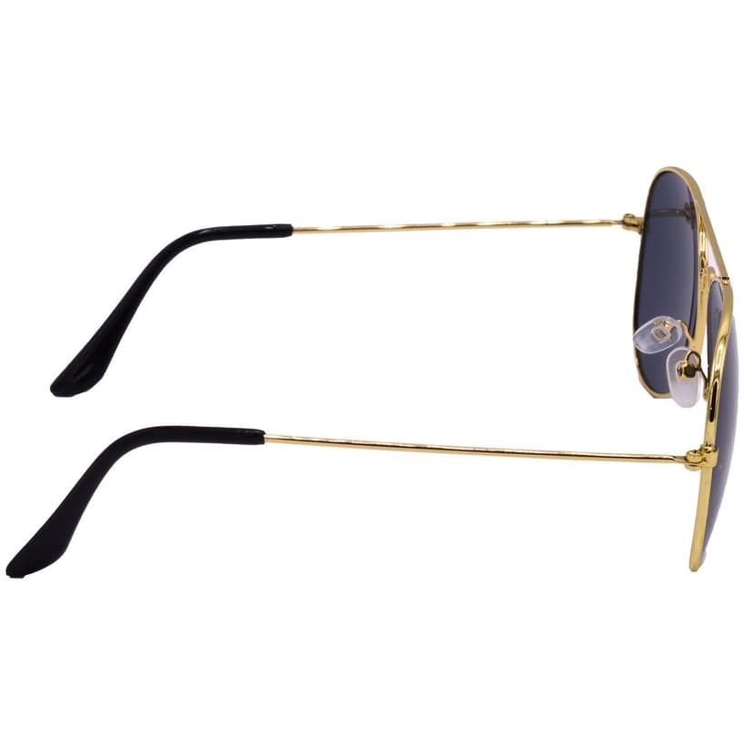 Hrinkar Grey, Clear Pilot Sunglasses Styles Golden Frame Glasses for Men & Women - HRS553-GLD-BK view 3