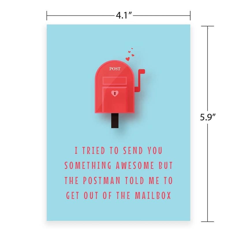 Rack Jack funny romantic greeting card with envelope - mailbox view 4
