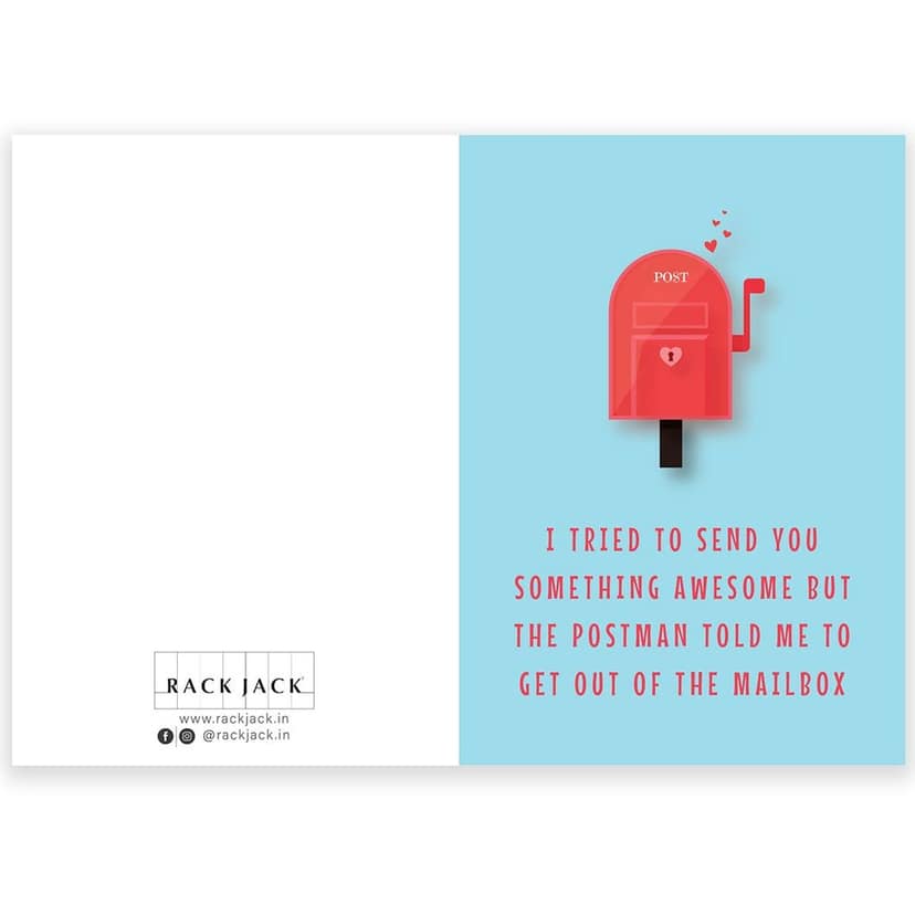 Rack Jack funny romantic greeting card with envelope - mailbox view 6