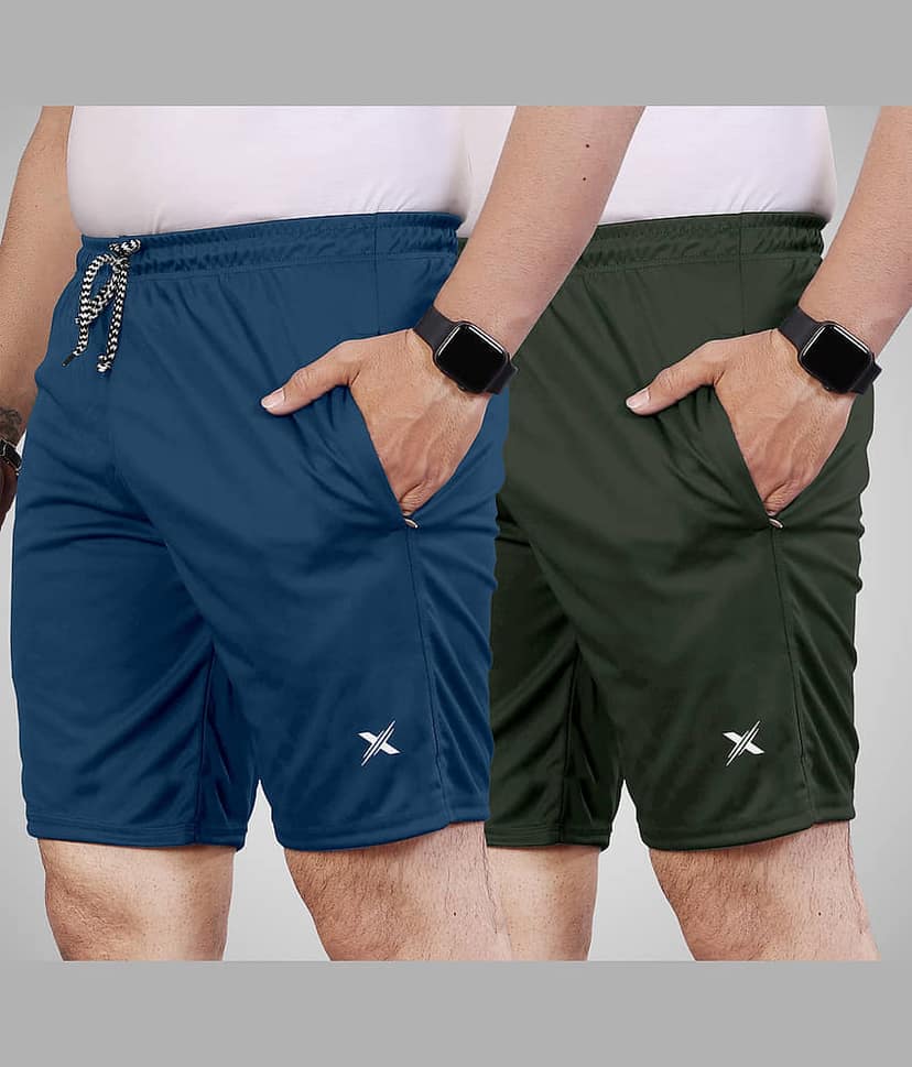FTX Dark Grey Lycra Men's Shorts ( Pack of 2 )
