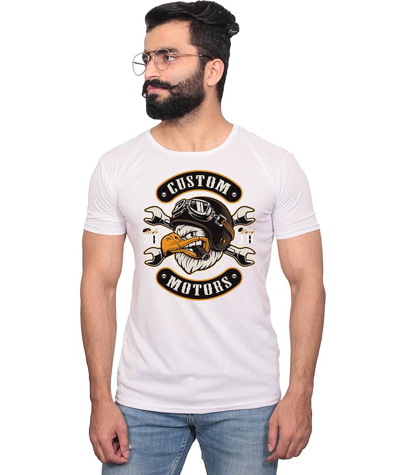 Nityanand Enterprises White Cotton Blend T-Shirt