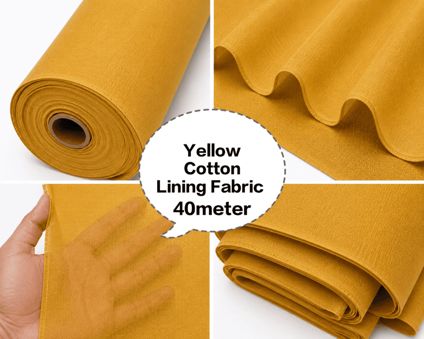 Yellow Cotton Lining Fabric (Chhota Panna), Yellow Cotton Lining Fibre (Chhota Panna), Yellow Lining Cloth (Chhota Panna), Soft Yellow Cotton Lining (Chhota Panna), Yellow Garment Lining Fabric (Chhota Panna) view 2